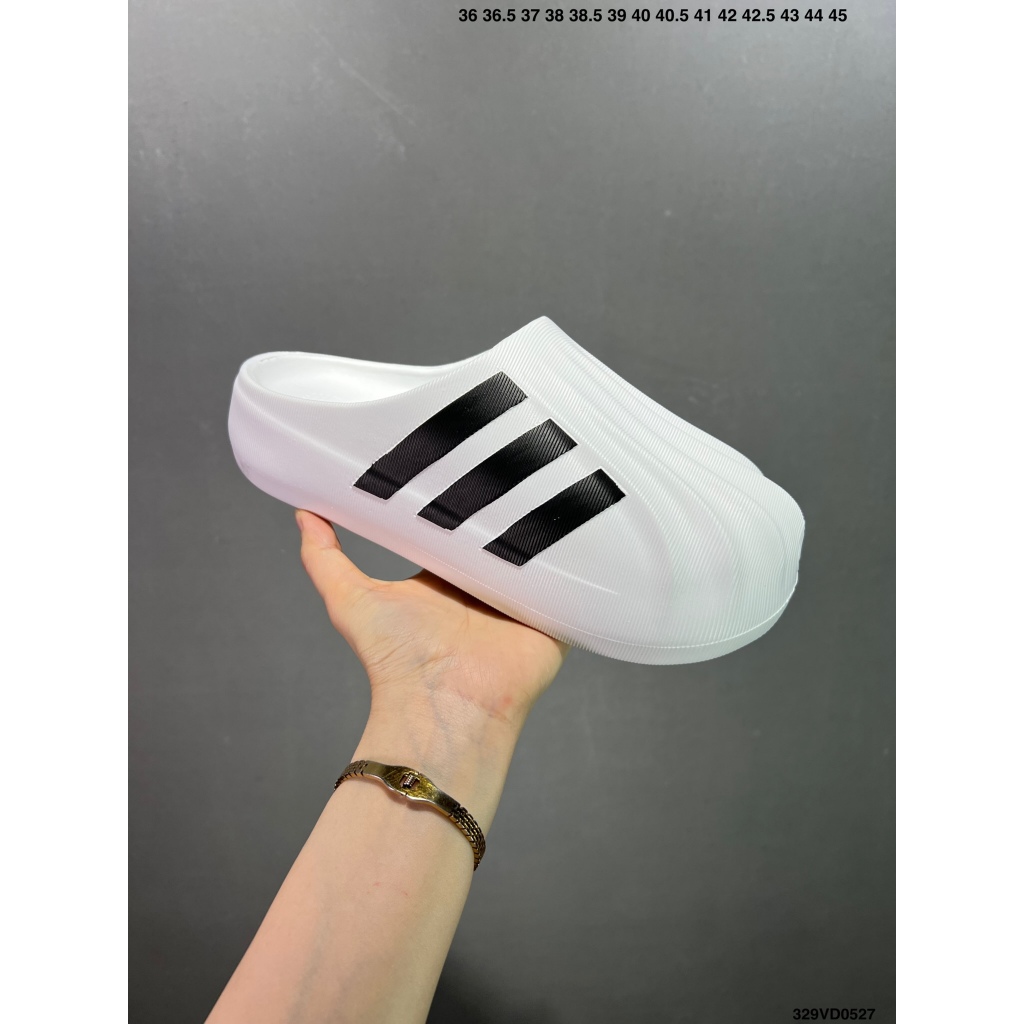 阿迪達斯Adidas Adilette Clogs Mule 萊特穆勒系列休閑運動室內外涉水包頭露跟涼鞋式洞洞拖鞋