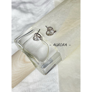 《Aurora》 韓國🇰🇷 925銀耳針 甜酷風質感愛心鋯石耳針耳環 不掉色