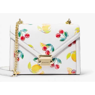 💕📸預購新款折扣💕～美國🇺🇸MICHAEL KORS Whitney 櫻桃🍒水果斜側背包💕