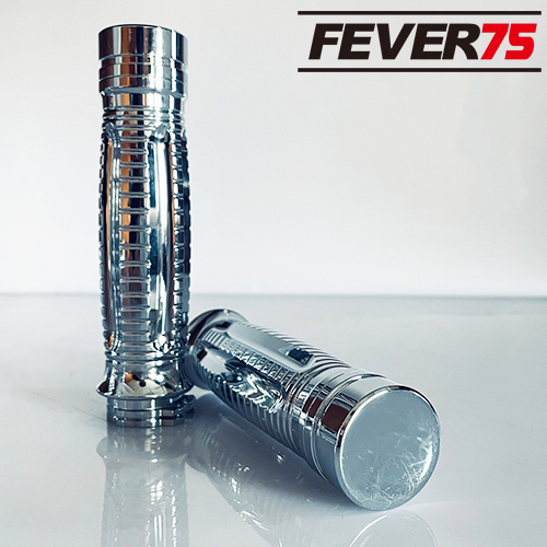 Fever75 哈雷CNC傳統拉線式油門把手套  手榴彈造型亮銀款