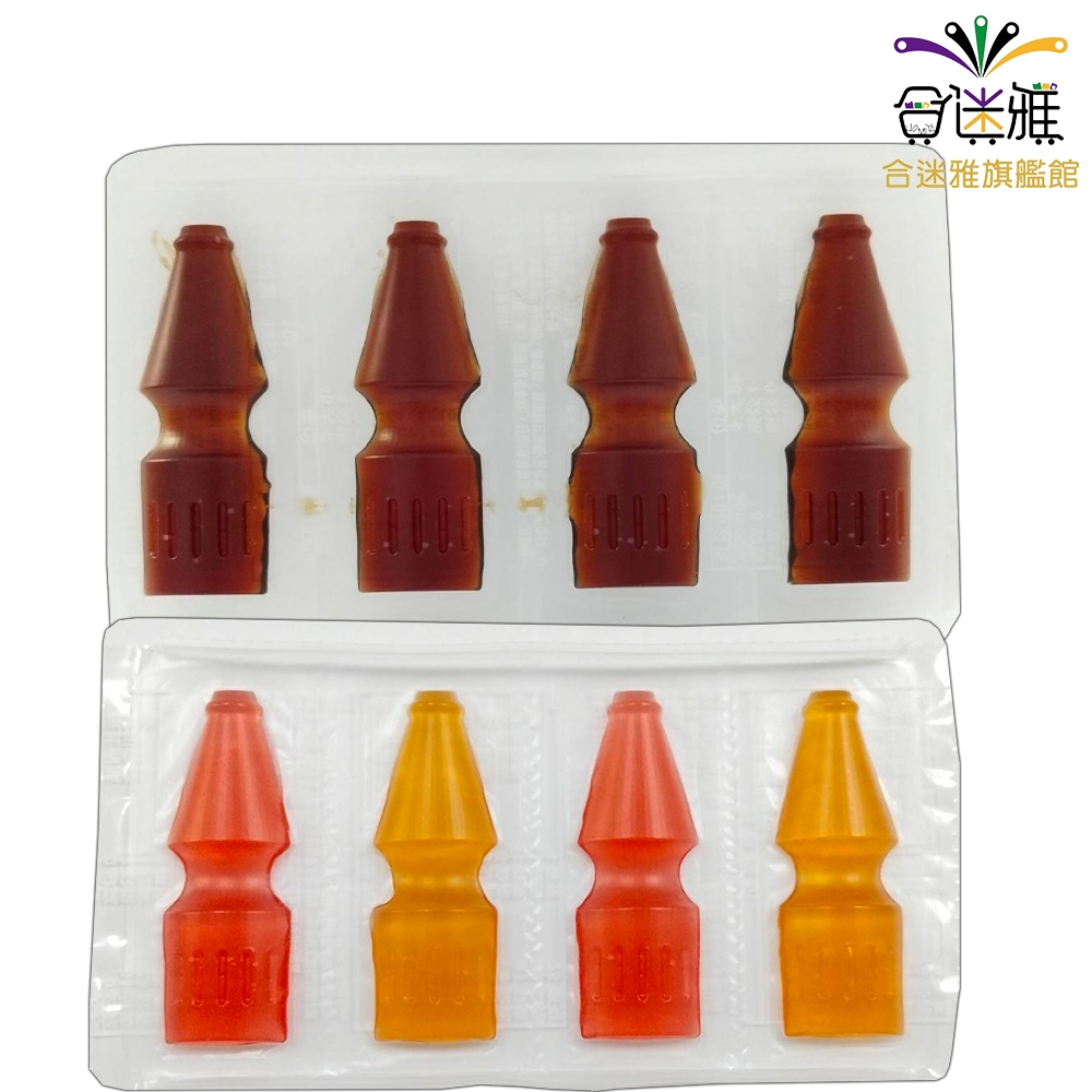 晶晶 象皮糖(橡皮糖)可樂風味、綜合水果風味 1大片4小入【合迷雅旗艦館】