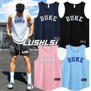 【LUSHISi】DUKE美式新款速幹背心男運動坎肩上衣服吸汗寬松跑步健身籃球服 大尺碼上衣男 透氣上衣男