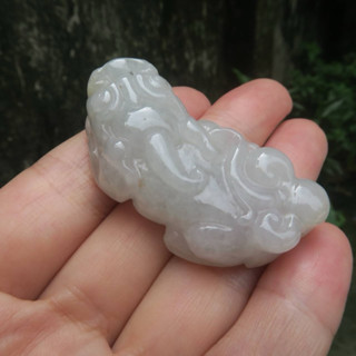 Coco緬甸玉 招財開運貔貅擺件一對 淡綠色 冰糯種 翡翠a貨附證書 現貨在臺北市
