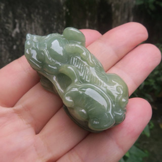 Coco緬甸玉 招財開運貔貅擺件 純手工雕刻 水潤油青滿色 翡翠a貨附證書 現貨在臺北市