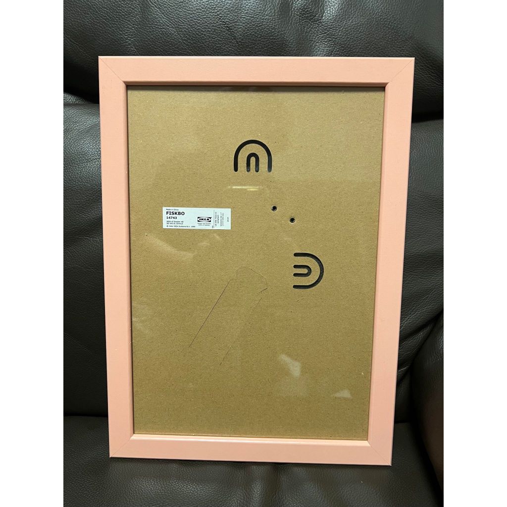IKEA FISKBO相框 21x30公分 A4尺寸 粉紅色 白色 畫框 裱框 獎狀框 證書框 宜家家居