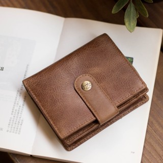 【CALTAN臺灣現貨】牛皮/中短夾|筆記型多功能兩折零錢短夾-071858 五色