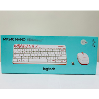 Logitech 羅技MK240 Nano 無線鍵鼠組 白色/紅邊