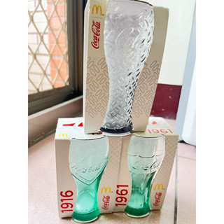 麥當勞x可口可樂 2014 2015玻璃杯 曲線杯CocaCola 水杯 飲料杯 可樂杯