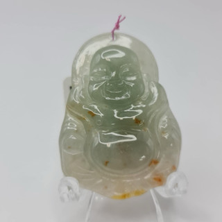 古行漸層三彩冰彌勒/鵝鵝天然翡翠/A2286008