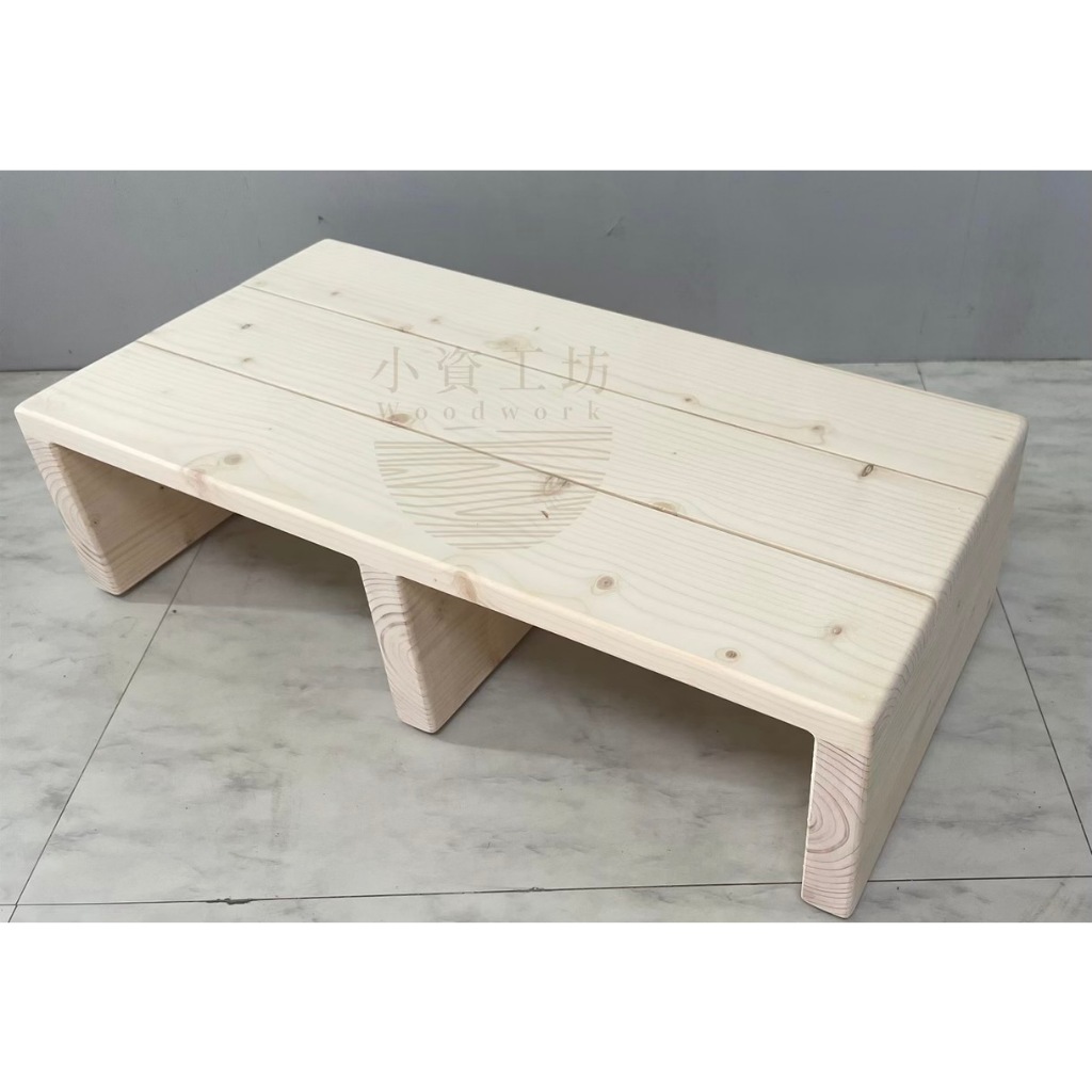 (宅配專區) 台灣師傅手工製作 免自行組裝 實木腳踏墊 辦公桌擱腳板 墊高板踏腳板 木板凳 矮凳 鋼琴腳踏板 增高架