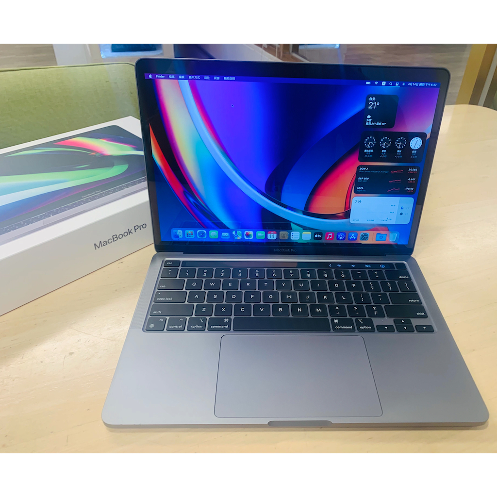 台中 2020年 MacBook Pro 13吋 M1 16G 256G 英文鍵盤 太空灰 灰色 91次