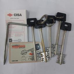 【二手】義大利 CISA 專利分段式安全防爆鎖 鑰匙包 (共5支鑰匙)