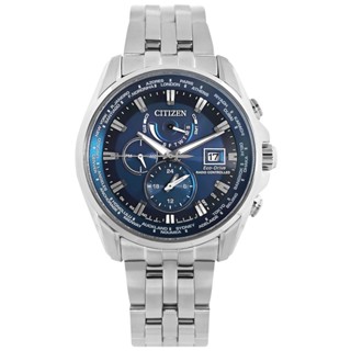 CITIZEN / 光動能 電波錶 萬年曆 藍寶石水晶玻璃 日期 不鏽鋼手錶 藍色 / AT9120-89L /44mm