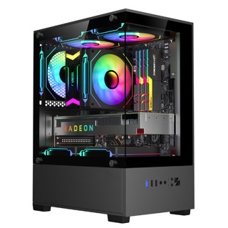 [臺灣現貨][全新][保固30天] 2色可選 不含風扇 小型 MATX iTX 單機箱 電腦主機 機殼 海景