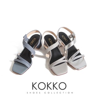 KOKKO時髦簡約線條感方頭涼鞋