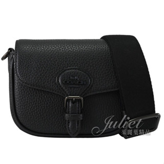 【茱麗葉精品】COACH CP002 Amelia 馬車LOGO迷你斜背馬鞍包.黑 現貨在臺