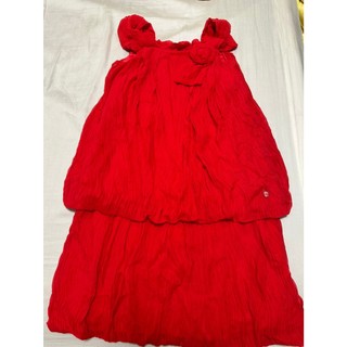 christian dior 紅色背心洋裝 全新品 無外袋 尺寸12A+、8A 100%絲 葡萄牙製