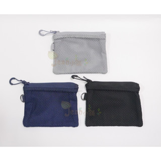 現貨 全新品 日本 MUJI 無印良品 聚酯纖維雙拉鍊包S 零錢包 深藍/灰/黑色 鑰匙包 票夾