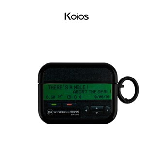 Koios▸Airpods 1 2 3 4 Pro 2復古黑色呼叫器耳機殼 造型耳機保護殼 耳機保護套