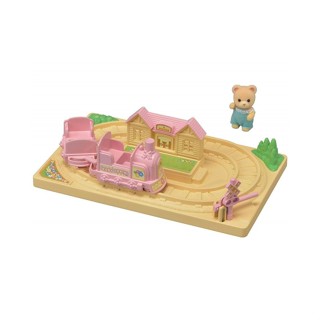 Sylvanian Families日本森林家族 人物火車配件 嬰兒遊戲小火車(火車 軌道 小熊) 家家酒玩具