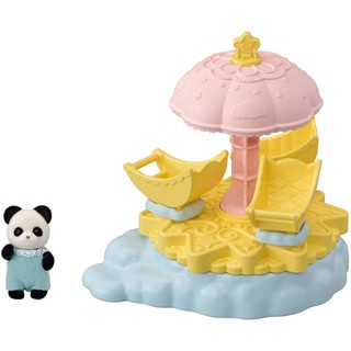 Sylvanian Families日本森林家族 人物樂園配件 夢境星星旋轉木馬套組(熊貓 旋轉木馬)家家酒玩具
