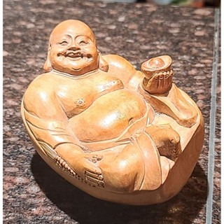 黃楊木木雕 源滾滾彌勒佛 木雕 財源滾滾 手工雕刻品 木雕藝品 彌勒佛雕像 藝術木雕 木藝品 黃楊木雕刻品 木雕擺件