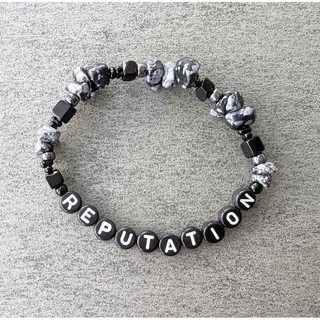 Reputation 泰勒絲 友誼手鍊 雪花黑曜石手鍊（現貨實拍） Taylor Swift bracelets