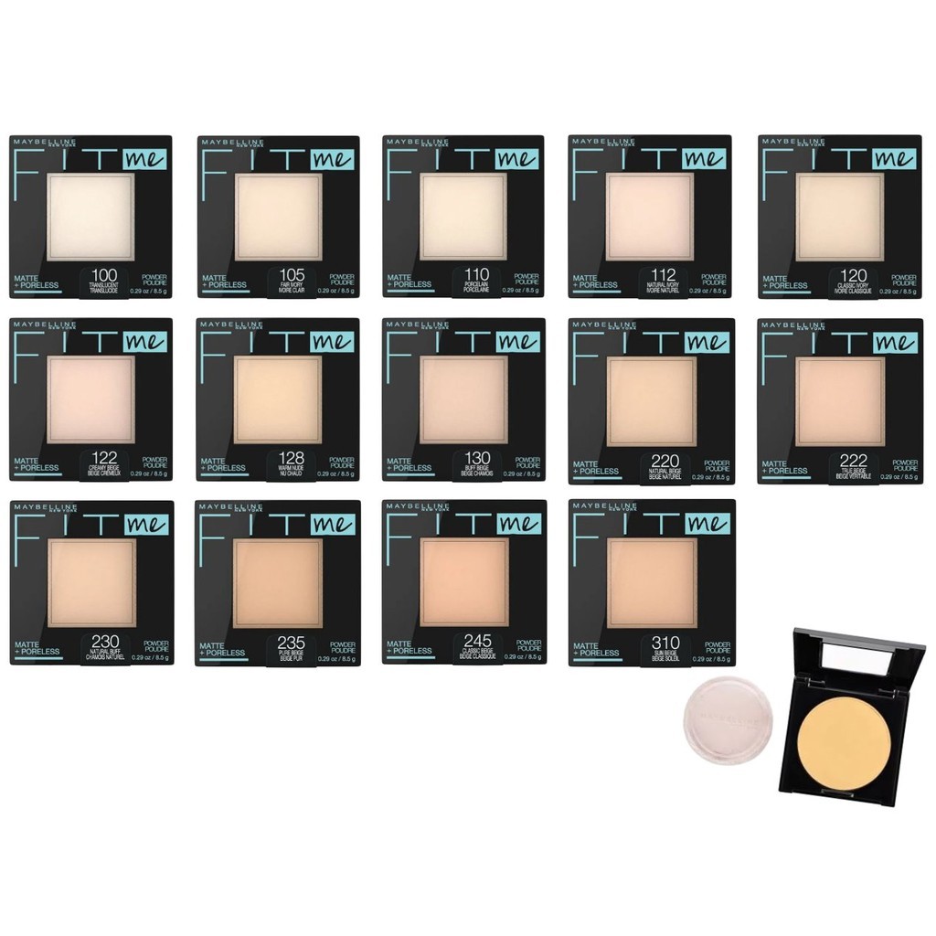 MAYBELLINE 媚比琳  fit me 反孔特霧蜜粉餅_8.5g  110 120 130 220