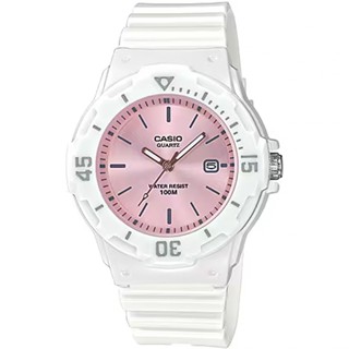 CASIO 卡西歐 輕巧運動風指標手錶-粉x白 LRW-200H-4E3V