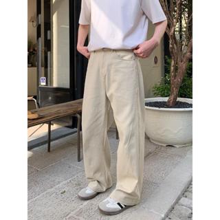 【MKST.STUDIO】韓國 美拉德風落地寬褲 寬鬆長褲 直筒褲 美拉德穿搭 男生長褲 韓系穿搭 韓國男裝