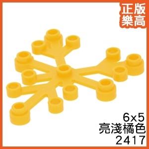 樂高 LEGO 亮淺 橘色 6x5 樹葉 草 2417 6273388 植物 Plant Leaves Orange