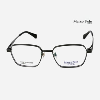 Marco Polo MP-503 馬可波羅眼鏡 │ 大臉商務斯文純鈦黑色方框眼鏡 男生品牌眼鏡框【幸子眼鏡】