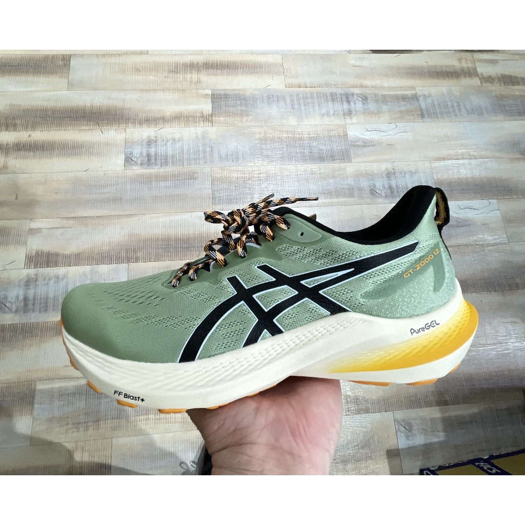 【BOBO】ASICS GT-2000 12 TR 綠黑黃 慢跑鞋 男 1011B775-250
