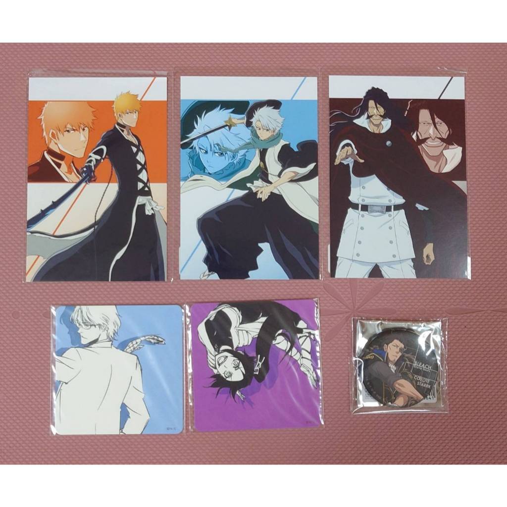 【Bleach 死神】日番谷冬獅郎 黑崎一護 友哈巴赫 石田龍弦 四楓院夜一 史塔克 明信片 杯墊 徽章