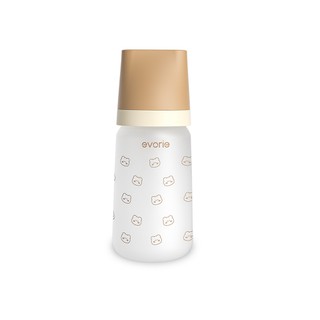 【evorie】防脹氣寬口160mL /240mL 玻璃奶瓶 升級款 小熊奶瓶 | 台灣現貨【團購賣場】