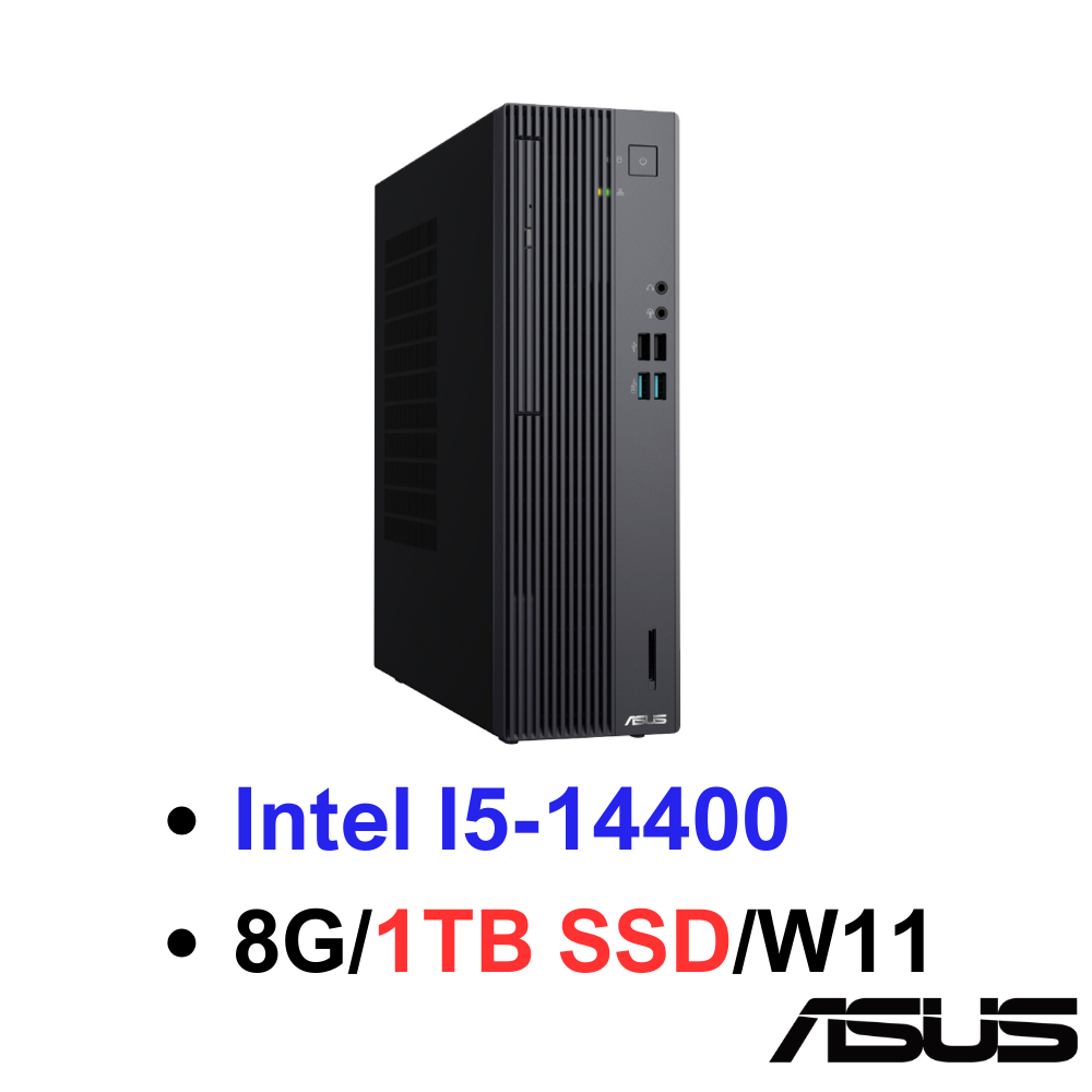 ASUS華碩 H-S500SER-514400005W桌上型電腦(i5-14400/8G/1TB SSD/Win11