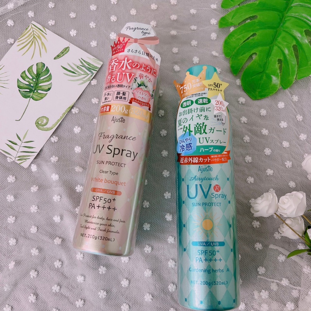(現貨寄出) 日本Ajuste 親子防曬噴霧320ml 防曬 噴霧 花香防曬