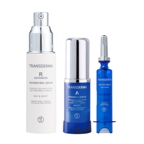 Transderma純絲得美R超進化緊緻精華+維他命A精華液+ 眼霜合購