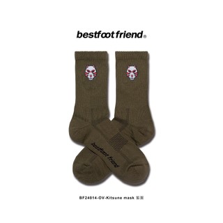 BEST FOOT FRIEND /BFF襪 Kitsune Mask 狐面 刺繡長襪 【PS中壢】