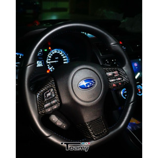 【Toamy】SUBARU 乾式碳纖維 方向盤飾蓋 WRX STI (VA) / Levorg (VM)