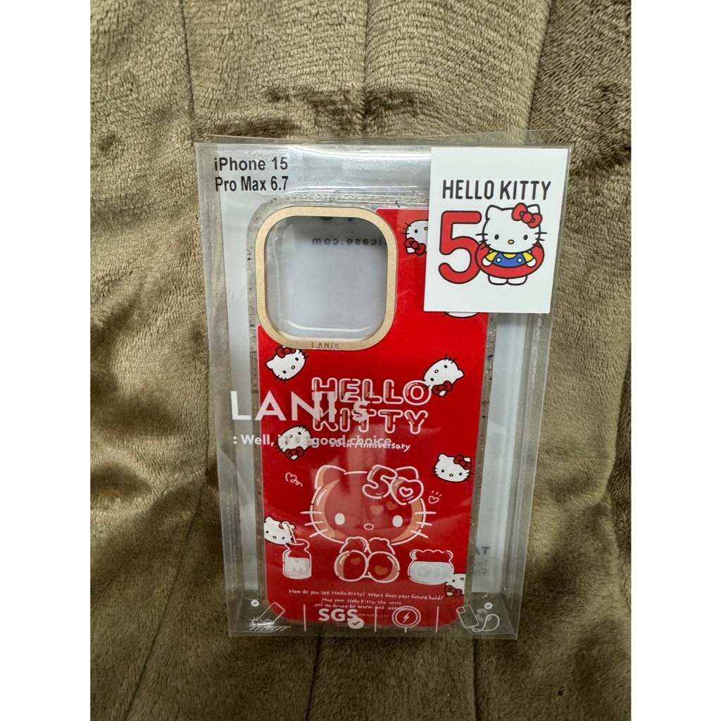 iphone 15 pro max HelloKitty50週年 －泡泡滿版 手機殼(二手)