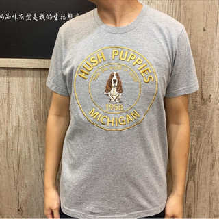 Trend國際精品✨ Hush puppies 經典圓標刺繡Logo短袖