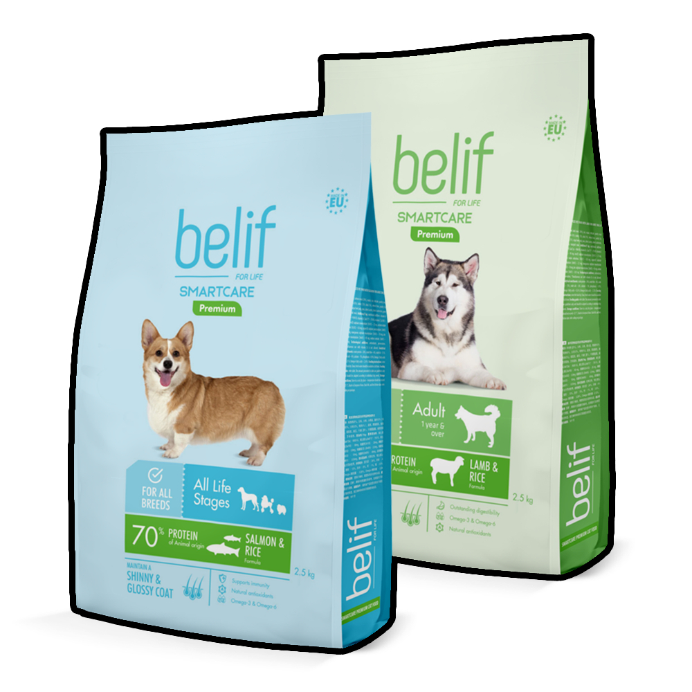 belif 比利夫 犬糧 成犬羊肉腸胃敏感配方 / 鮭魚皮毛保健配方 2.5kg - 艾爾發寵物 Alphapetstw