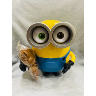 全新現貨❤️ 日本環球影城限定 Minions 小小兵 bob造型爆米花桶 加贈麥當勞置物盤