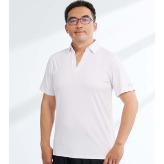 【5e10】涼感白POLO衫-男版 (M~XXL)透氣速乾 慢跑 運動短袖 訓練 吸濕排汗 跑步 排汗短袖 涼感衣