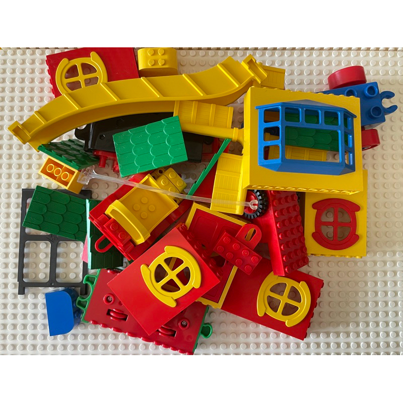 LEGO樂高 二手 3679 特殊磚 房屋 屋頂 門 溜滑梯 風車