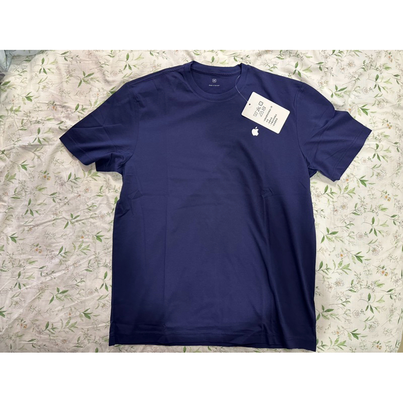 全新Apple Store蘋果官方員工Apple logo T-shirt海軍藍短袖T恤