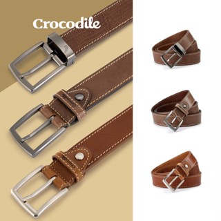 Crocodile鱷魚皮件 綜合皮帶商品 休閒打洞皮帶 真皮皮帶推薦 中性皮帶 紳士皮帶 送禮推薦-35MM《多款任選》