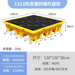 ＊BZ危廢防滲漏託盤化學品防洩漏防滲防溢防漏塑膠平臺機油桶盛漏卡板