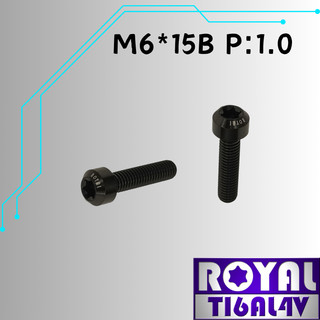 【瘋螺絲】ROYAL 鈦合金螺絲★ M6*15B P:1.0 錐形螺絲★64鈦/正鈦/鈦合金螺絲★出貨附發票 ★帝王黑